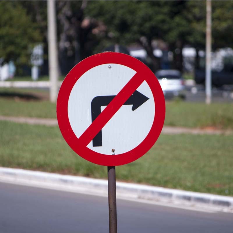 RP.2 No Left / Right Turn Sign | Quality JKR Signboard MY | Welldone