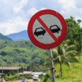 RP.17 No Overtaking Sign | Quality JKR Signboard Malaysia | Welldone