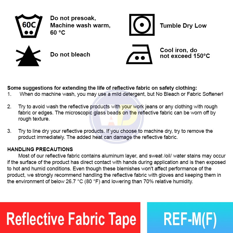 Sew-On Reflective Fabric Tape - REF-M(F) | Welldone Sew-On Reflective Fabric Tape - REF-M(F) | Welldone