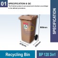 BP120/2403in1 Recycling Bin | Eco-Friendly Waste Management | Welldone