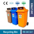 RB120/2403in1 Recycling Bin | Eco-Friendly Waste Management | Welldone