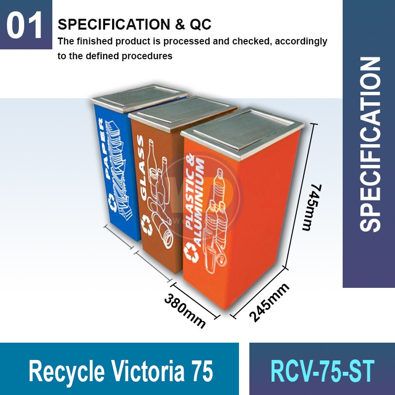 RCV-75-ST Recycle Victoria 75 | Eco-Friendly Waste Management | Welldone