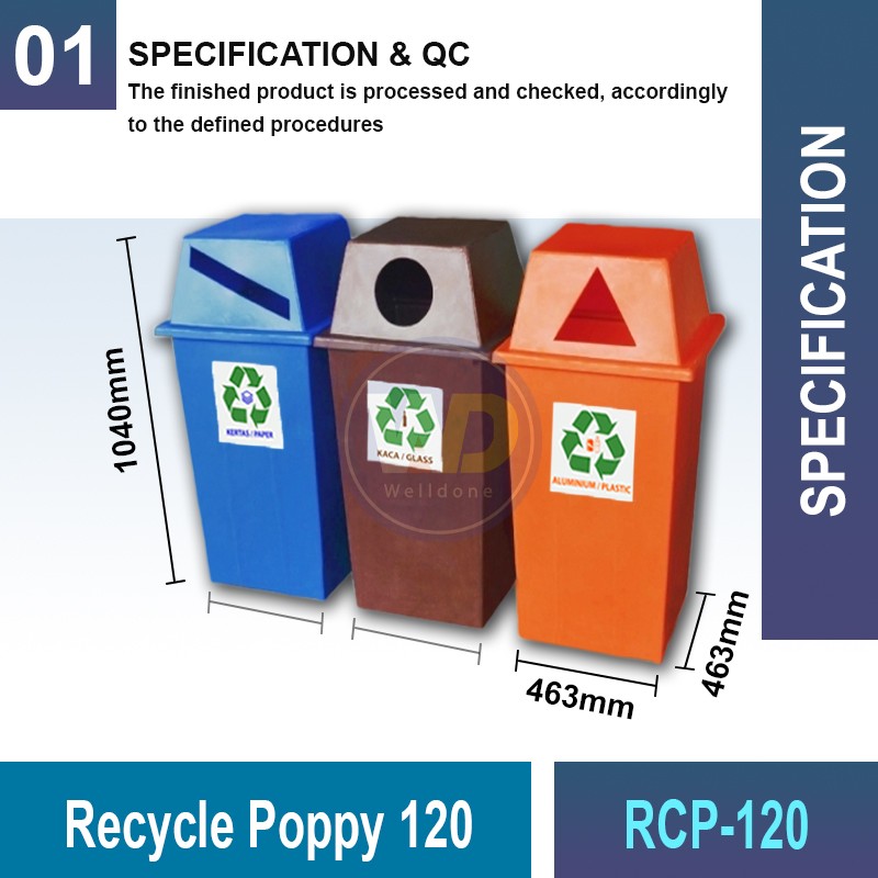 RCP-50/120 Recycle Poppy | Eco-Friendly Waste Management | Welldone