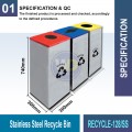 RECYCLE-127/128 S.S. Recycle Bin | Eco-Friendly Waste Solution | Welldone