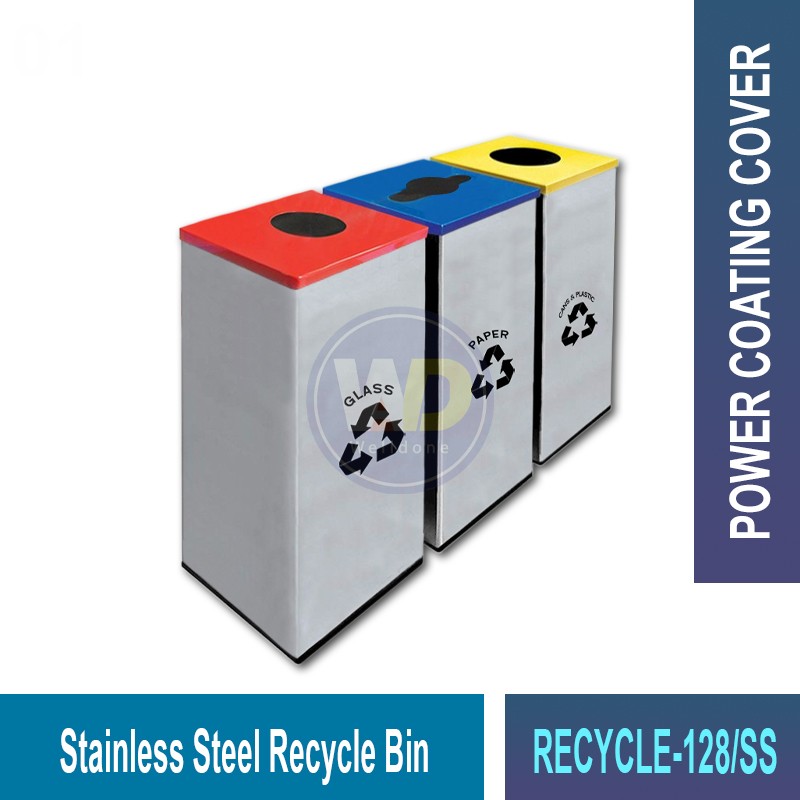RECYCLE-127/128 S.S. Recycle Bin | Eco-Friendly Waste Solution | Welldone