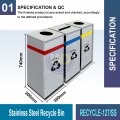RECYCLE-127/128 S.S. Recycle Bin | Eco-Friendly Waste Solution | Welldone