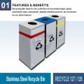 RECYCLE-127/128 S.S. Recycle Bin | Eco-Friendly Waste Solution | Welldone