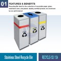 RECYCLE-133/134 S.S. Recycle Bin | Eco-Friendly Waste Solution | Welldone