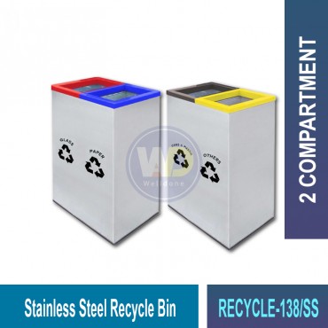 Stainless Steel & Powder Coating Recycle Bin