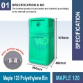 MAPLE 120 Polyethylene Bin | Quality Waste Bin Malaysia - Welldone MAPLE 120 Polyethylene Bin | Quality Waste Bin Malaysia - Welldone
