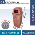 WILD85(A)001 Wild 85 Polyethylene Bin | Quality Waste Bin MY - Welldone