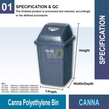 Canna Polyethylene Bin
