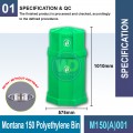 M150(A)001 Montana 150 Polyethylene Bin | Quality Waste Bin MY - Welldone