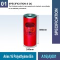 A16(A)001 Aries 16 Polyethylene Bin | Quality Waste Bin MY - Welldone A16(A)001 Aries 16 Polyethylene Bin | Quality Waste Bin MY - Welldone
