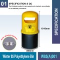 W85(A)001 Winter 85 Polyethylene Bin | Quality Waste Bin MY - Welldone