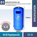 KK85(A)001 KK 85 Polyethylene Bin | Quality Waste Bin MY - Welldone