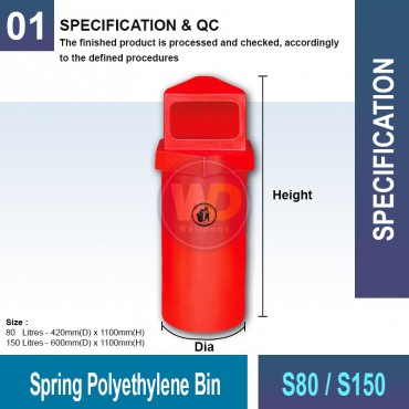 Spring Polyethylene Bin