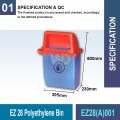 EZ28(A)001 EZ 28 Polyethylene Bin | Quality Waste Bin MY - Welldone