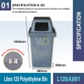 L120(A)001 Libra 120 Polyethylene Bin | Quality Waste Bin MY - Welldone