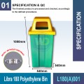 L180(A)001 Libra 180 Polyethylene Bin | Quality Waste Bin MY - Welldone