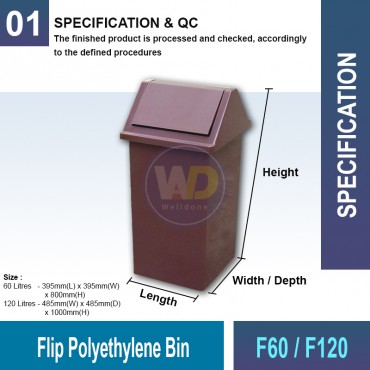 Flip Polyethylene Bin