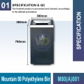 M80(A)001 Mountain 80 Polyethylene Bin | Quality Waste Bin MY - Welldone