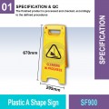 SF900 Plastic A Shape Sign | Quality Floor Safety Equipment MY | Welldone