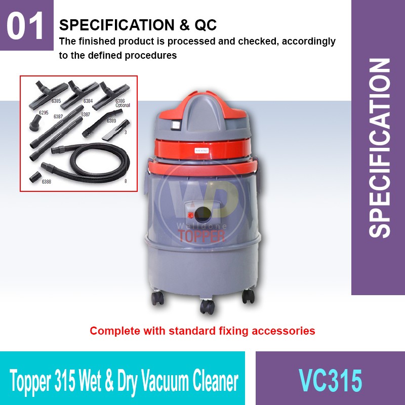 VC315 Topper 315 Wet & Dry Vacuum Cleaner | Vacuum Cleaner MY | Welldone