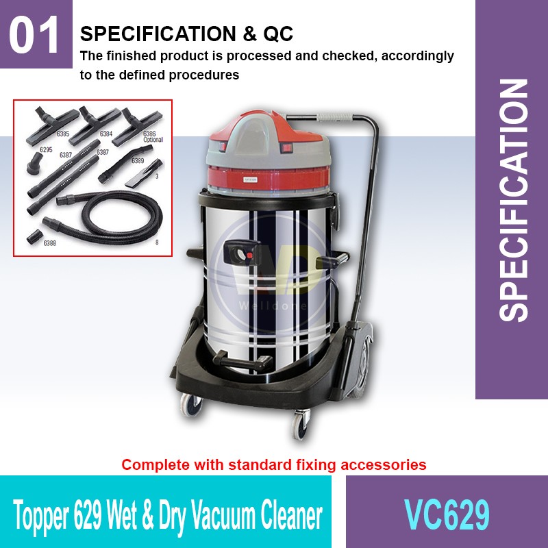 VC629 Topper 629 Wet & Dry Vacuum Cleaner | Vacuum Cleaner MY | Welldone