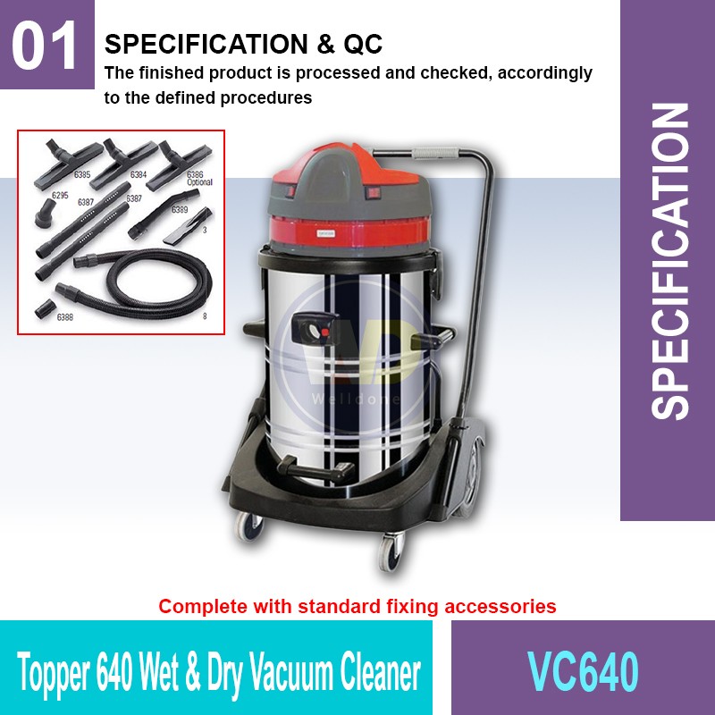 VC640 Topper 640 Wet & Dry Vacuum Cleaner | Vacuum Cleaner MY | Welldone