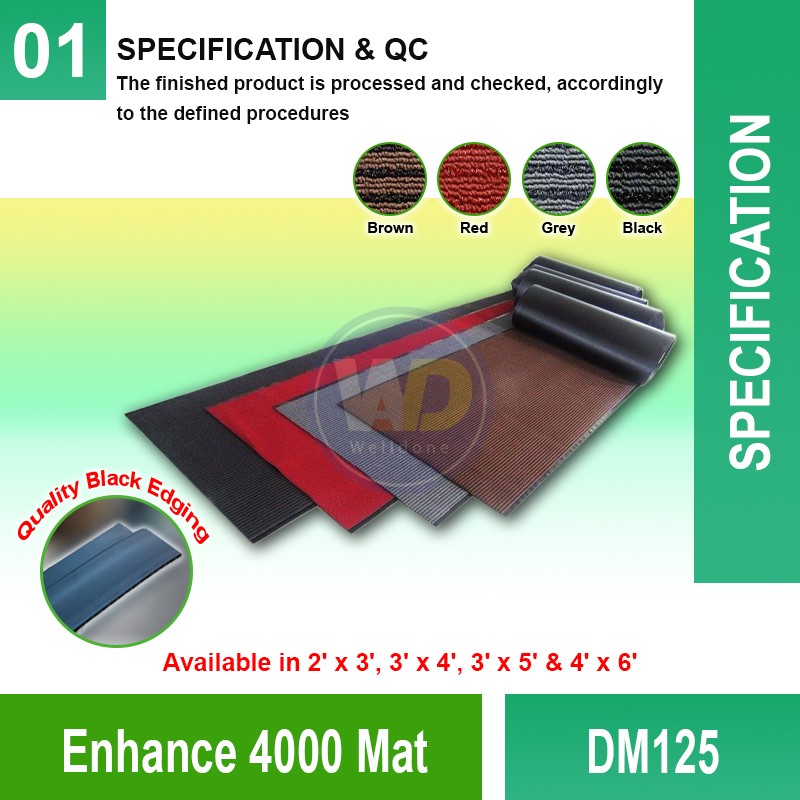 DM125 Enhance 4000 Mat | Quality Commercial Floormat MY | Welldone