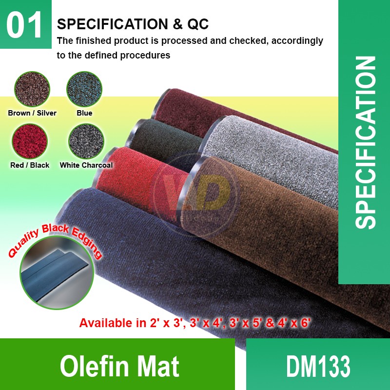 DM133 Olefin Mat | Quality Commercial Floormat Malaysia| Welldone