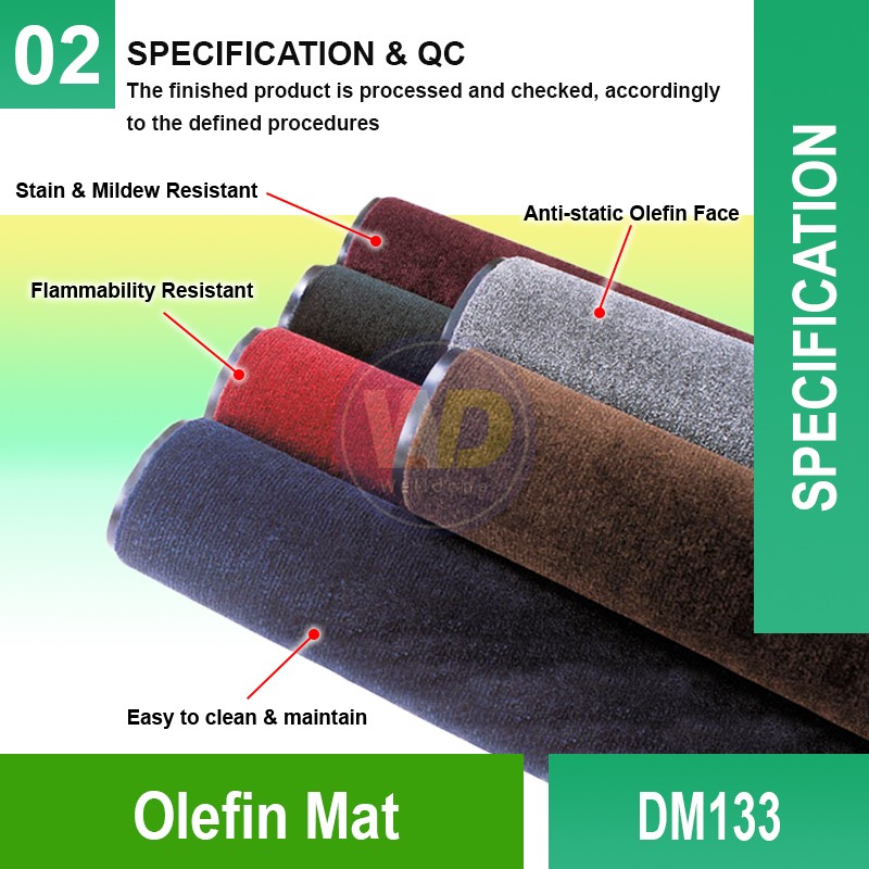 DM133 Olefin Mat | Quality Commercial Floormat Malaysia| Welldone
