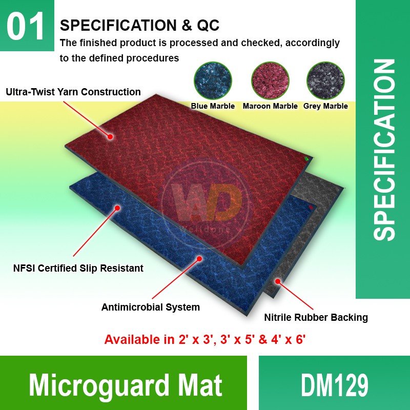 DM129 MicroGuard Mat | Quality Commercial Floormat MY | Welldone