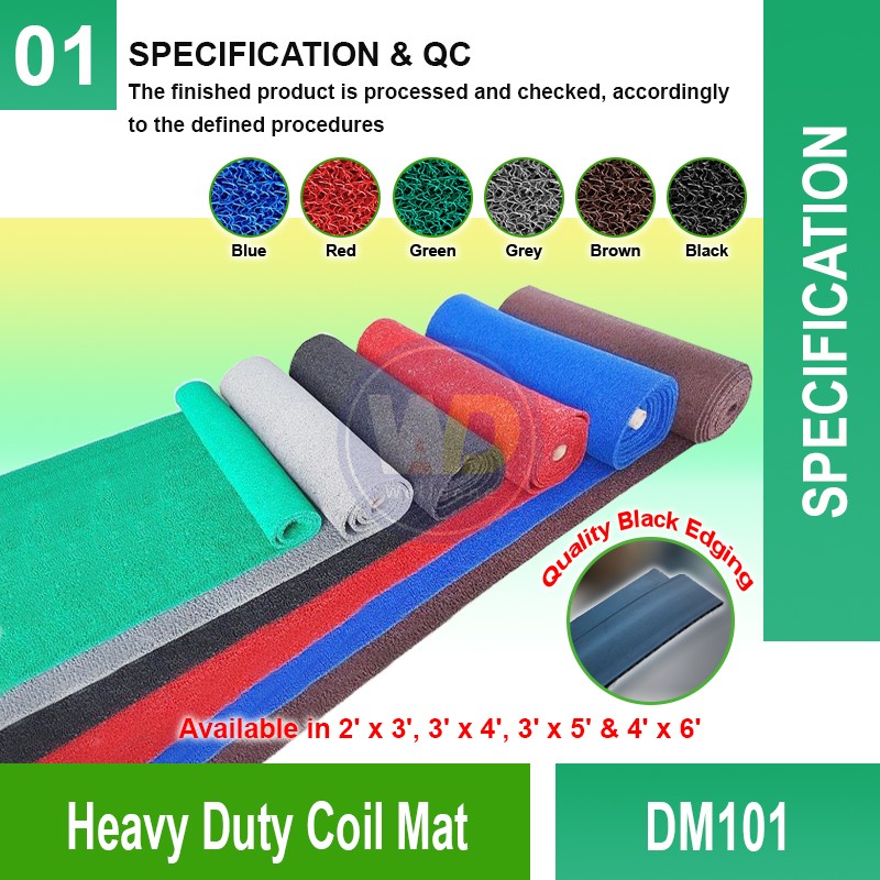 DM101 Heavy Duty Coil Mat | Quality Commercial Floormat MY | Welldone