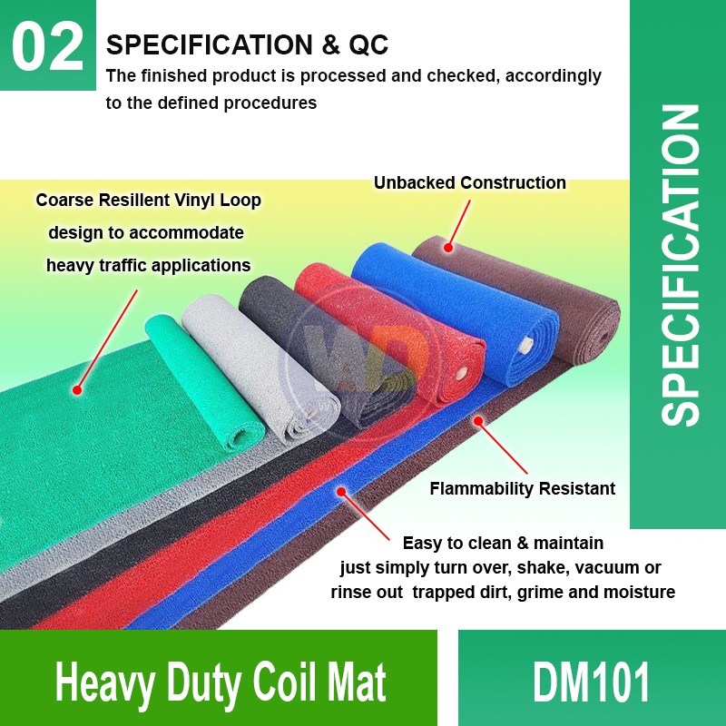 DM101 Heavy Duty Coil Mat | Quality Commercial Floormat MY | Welldone