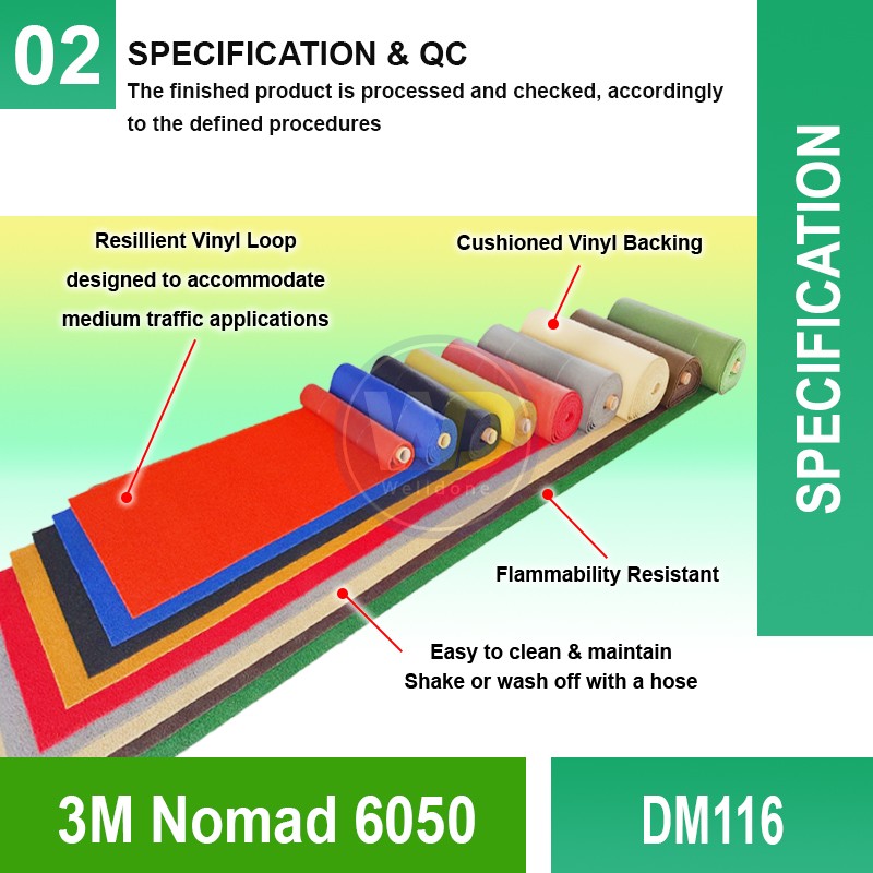 DM116 3M™ Nomad™ Scrapper Matting 6050 | Quality Floormat MY | Welldone