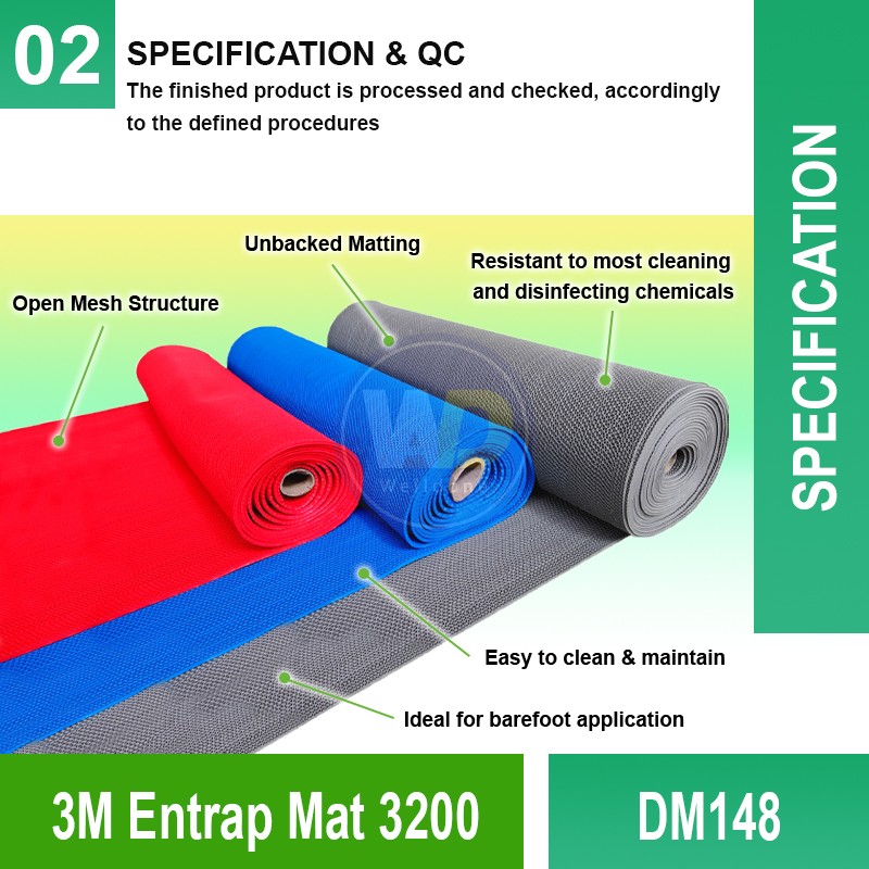 DM139 3M™ Entrap Mat 3200 | Quality Commercial Floormat MY | Welldone