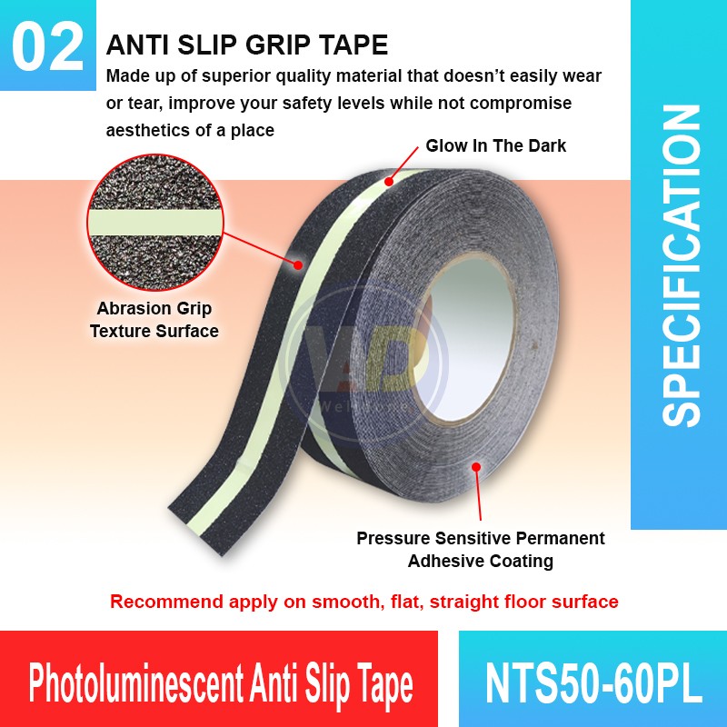 NTS50-60PL Photoluminscent Anti Slip Tape | Welldone