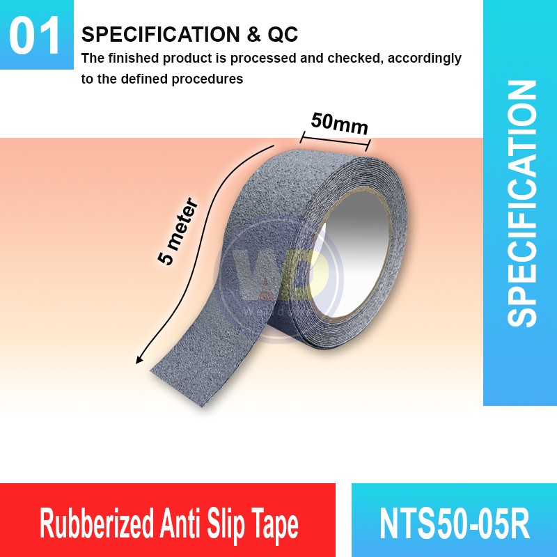 NTS50-05R Rubberized Anti Slip Tape | Barefooted Tape | Welldone