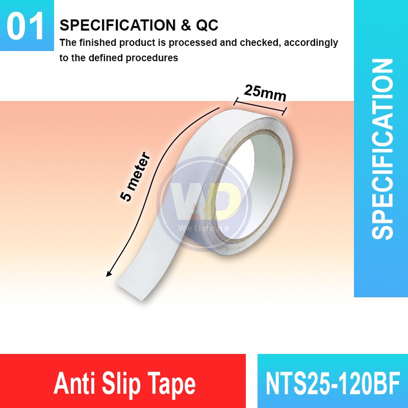 NTS25-120BF Anti Slip Tape | Quality Barefooted Tape MY| Welldone