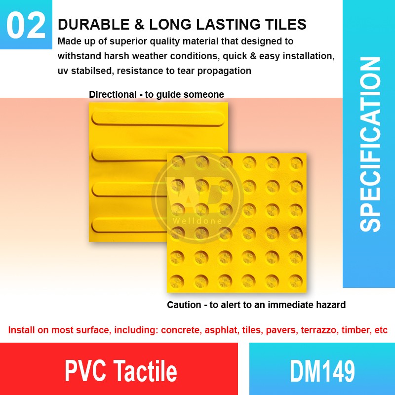 DM149 PVC Tactile | Quality Tactile Tile Malaysia | Welldone