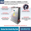 UM-WRAP/SS Stainless Steel Umbrella Wrap Stand | Welldone