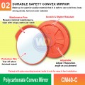 CM40-C Polycarbonate Convex Mirror | Quality Safety Mirror MY | Welldone