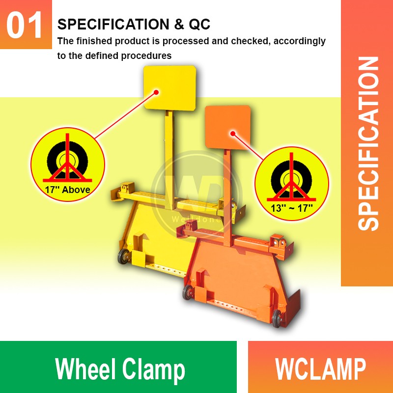 WCLAMP Wheel Clamp Quality Tyre Clamp Malaysia Welldone