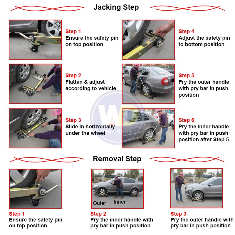 GO-JACK Level Go Jack Car Dollies | Vehicle Repositioning Tools | Welldone