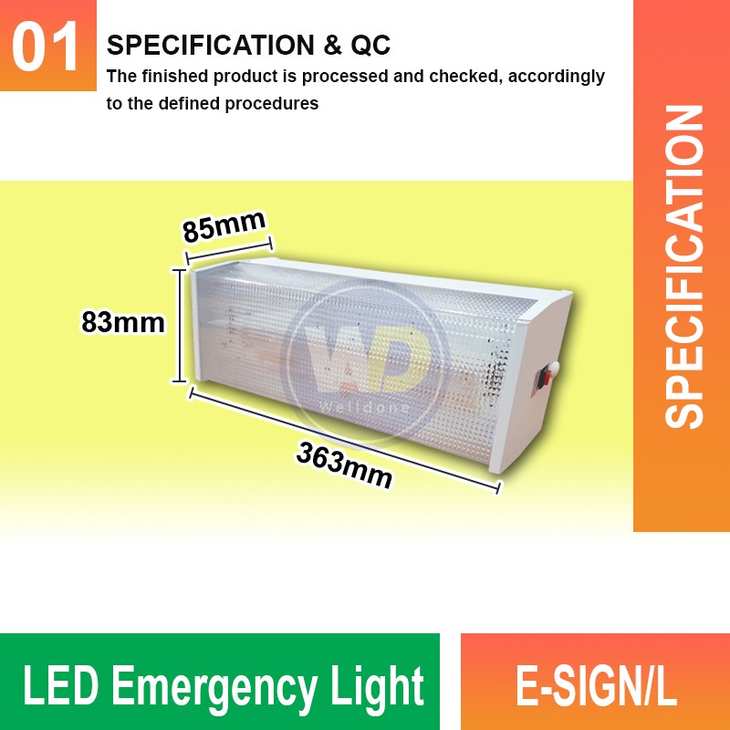 E-SIGN/L LED Emergency Light | Quality Safety Lighting MY | Welldone