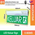 E-SIGN/S LED Keluar Sign | Quality Safety Lighting Malaysia | Welldone