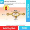 CH001 Metal Ring Hook | Quality Cone Accessories MY | Welldone