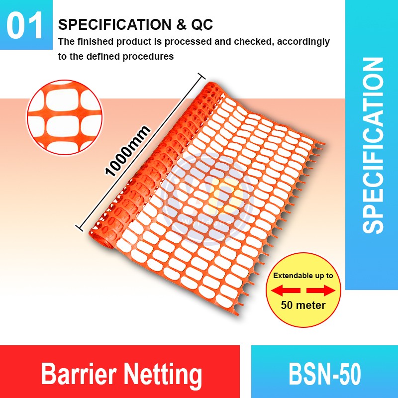 BSN-50 Barrier Netting | Quality Barricade System Malaysia | Welldone BSN-50 Barrier Netting | Quality Barricade System Malaysia | Welldone